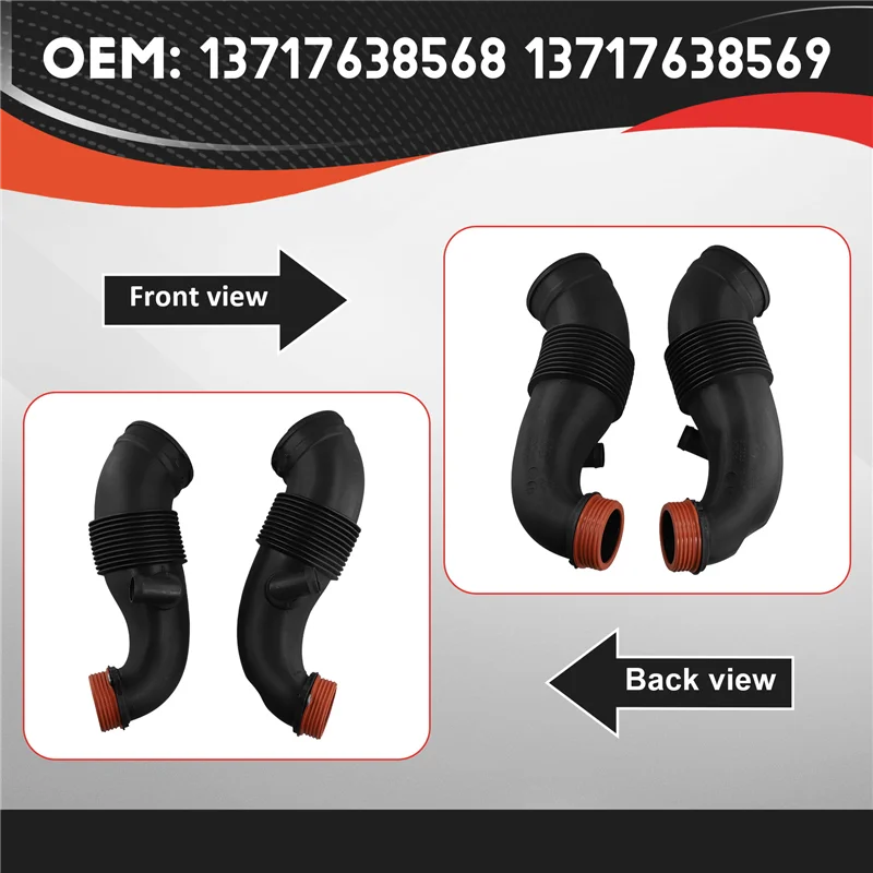 OE 13717638569 For BMW F15 F16 X5 X6 2013-2019 Car Engine Air Intake Hose 13717638568 For BMW F15 F16 X5 X6 2013-2019 Car Engin