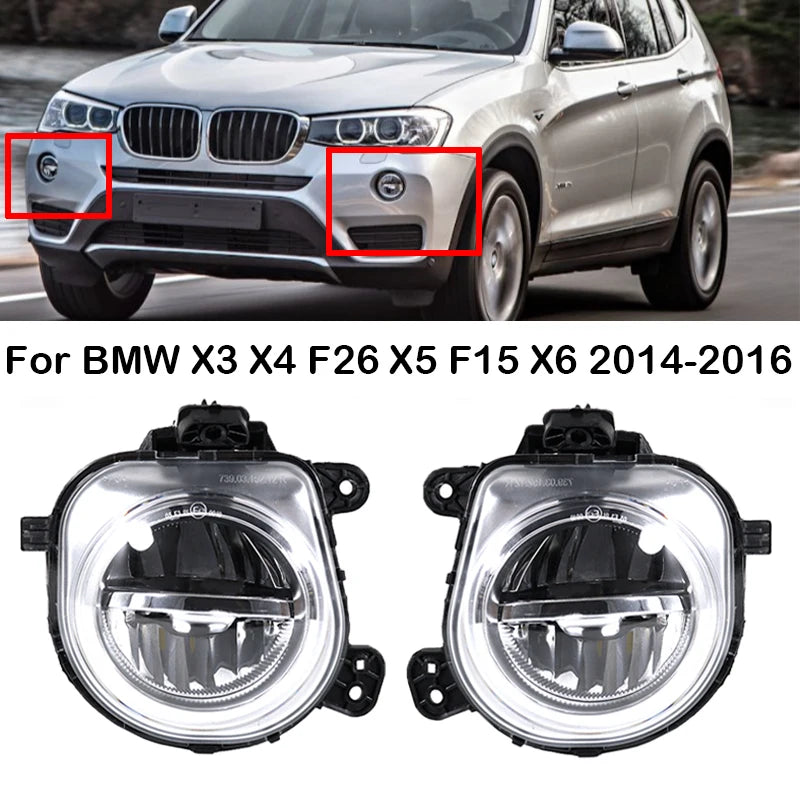 OE 63177317251 63177317252 LED Car Front Bumper Fog Light Fog Lamp Driving Lamp For BMW X3 F25 X4 F26 X5 F15 F85 2014 2015 2016