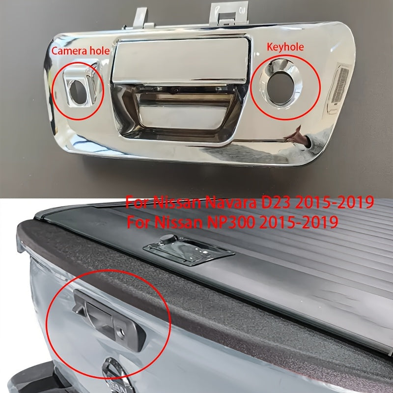 OE 90606-4JG0C Tailgate Handle with Camera Hole + Key Hole for Nissan Navara D23 2016-2019 NP300 2015-2019 90606-4JG0B