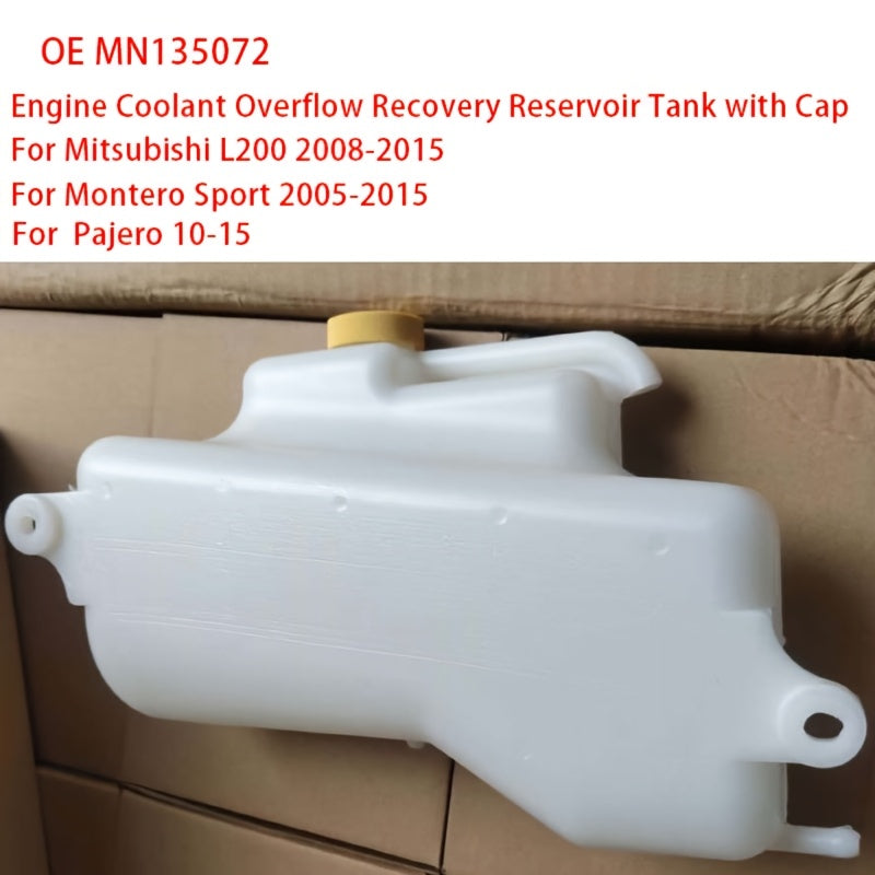 OE MN135072 Engine Coolant Overflow Recovery Reservoir Tank with Cap for Mitsubishi L200 2008-2015 FOR Montero Sport 2005-2015