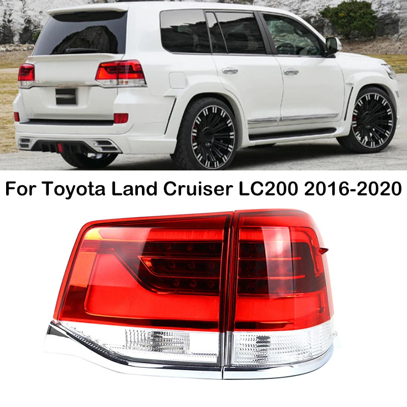 For Toyota Land Cruiser LC200 2016-2020 Car LED Tail Light Tail Lamp Stop Rear Brake Lamp Taillights Assembly